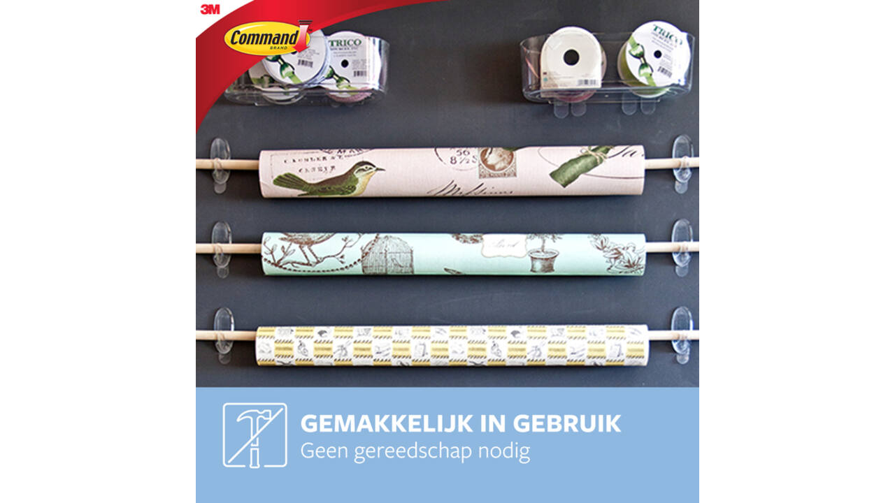 Haak Command middelgroot ovaal incl bevestigingsstrip 2 stuks