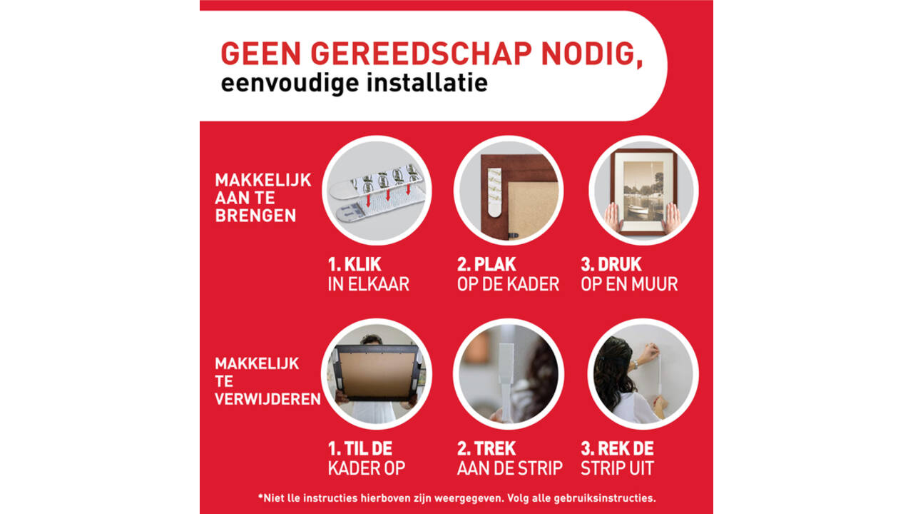 Bevestigingsstrip Command middelgroot klik vast  5,4kg zwart