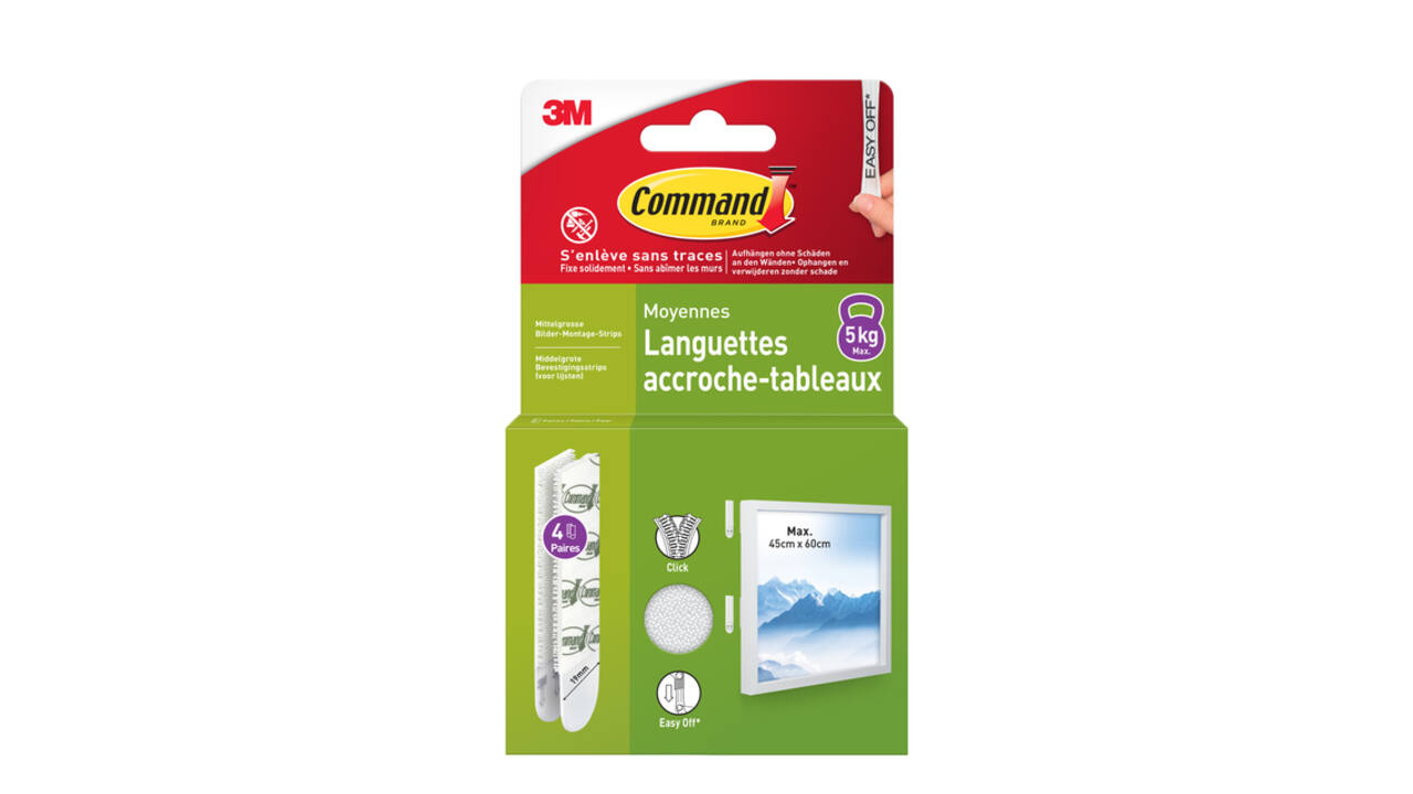 Bevestigingsstrip Command middelgroot klik vast 5,4kg wit