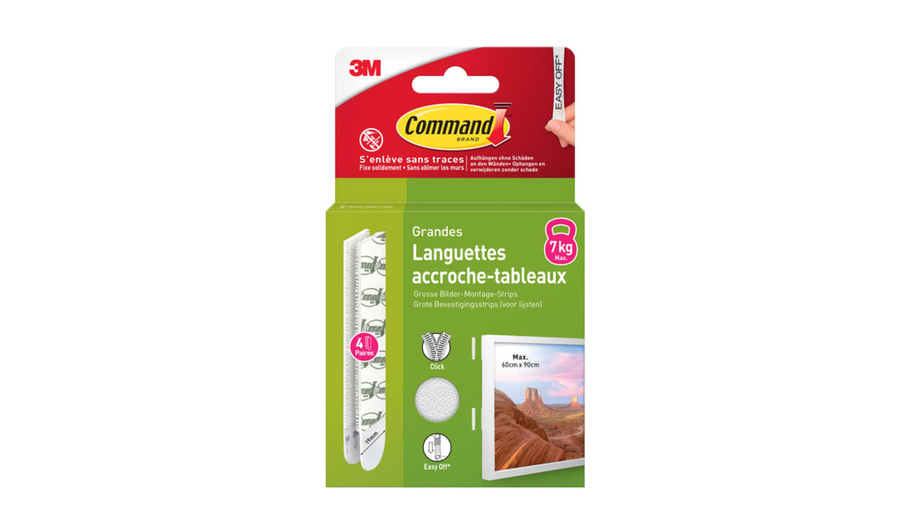Bevestigingsstrip Command groot klik vast 7,2kg wit