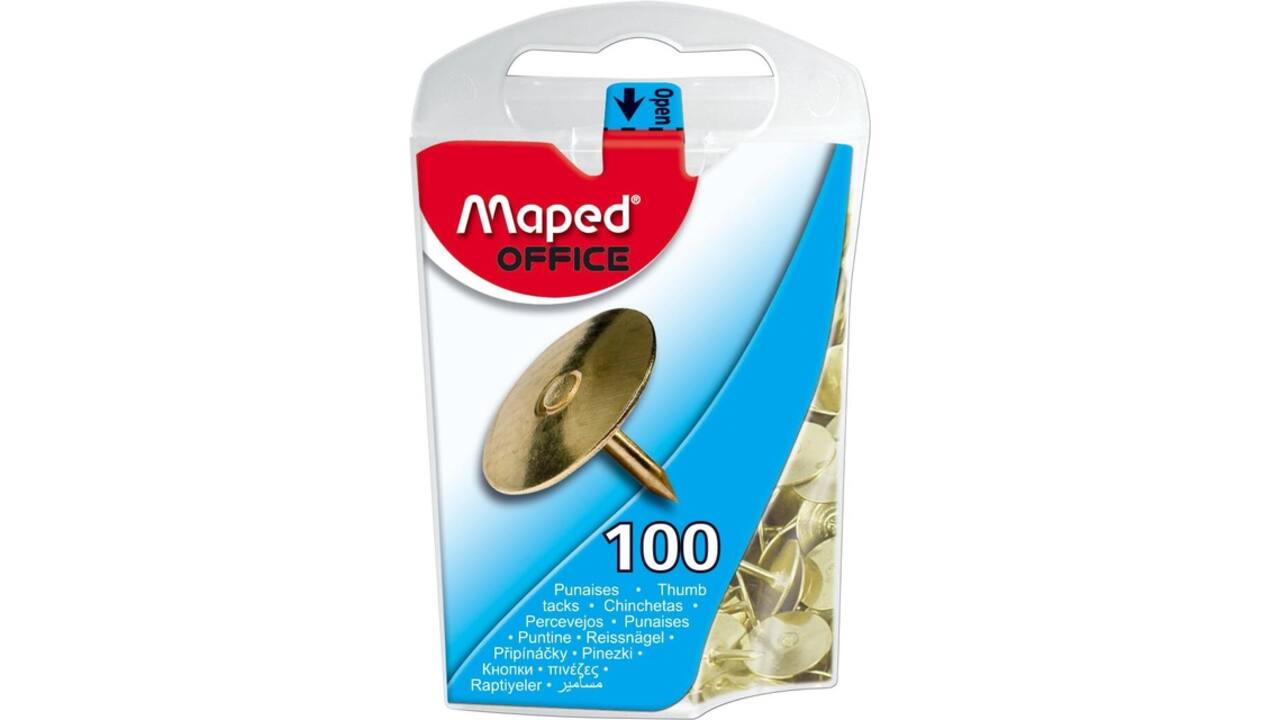 Punaises Maped messing 100 stuks