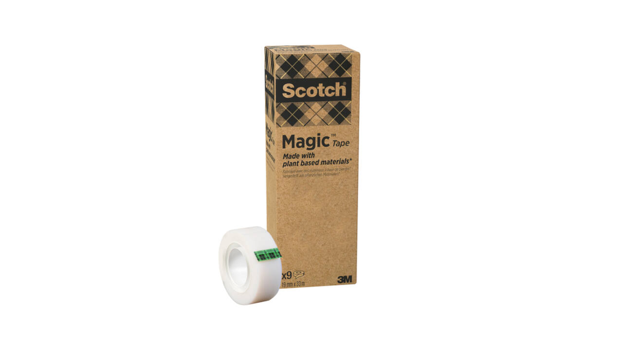 Plakband Scotch Magic 900 19mmx33m onzichtbaar mat 9 rollen