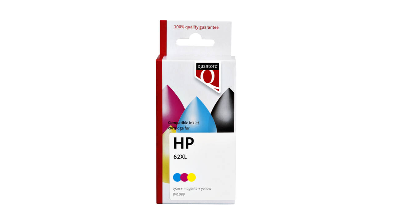 Inktcartridge Quantore alternatief tbv HP C2P07AE 62XL kleur