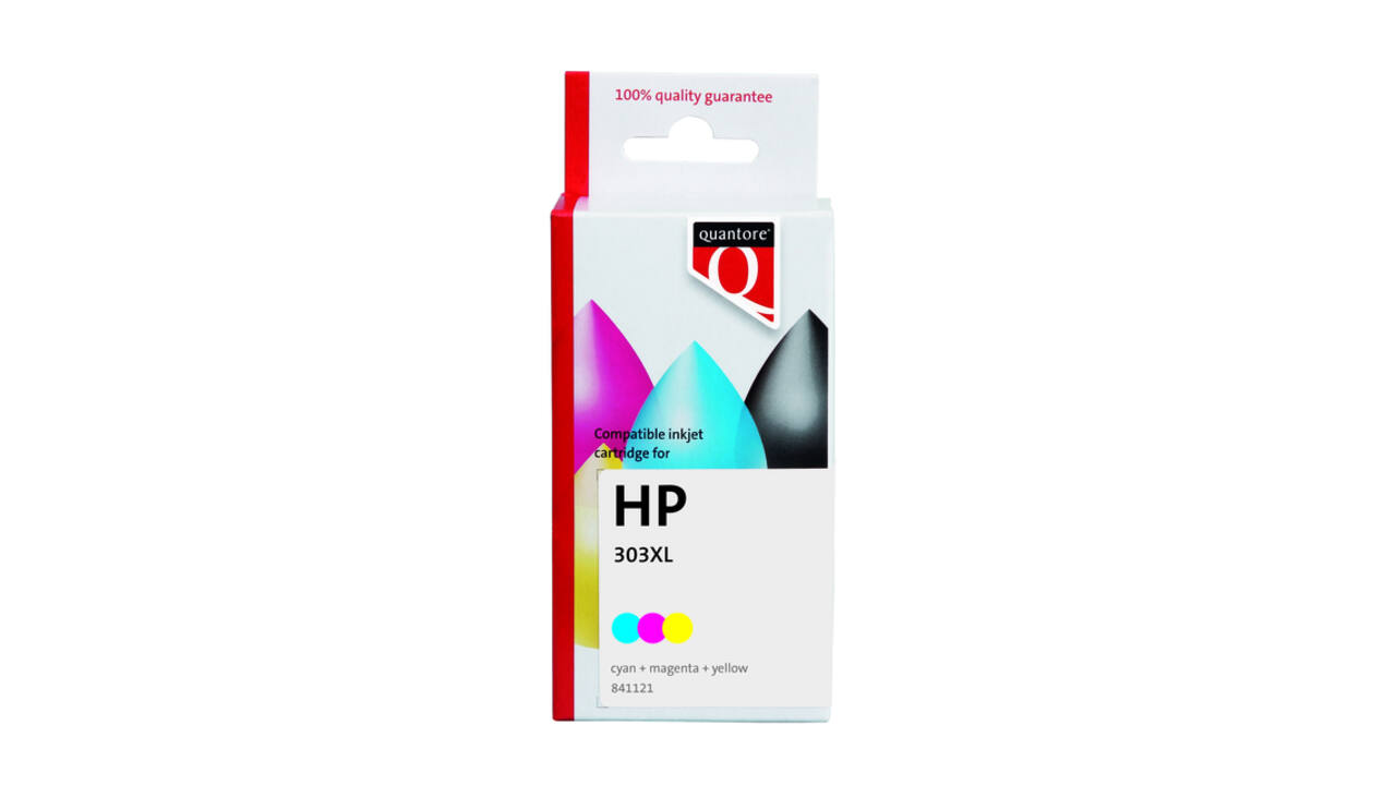 Inktcartridge Quantore alternatief tbv HP T6N03AE 303XL kleur HC
