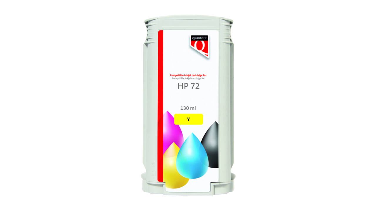 Inktcartridge Quantore alternatief tbv HP 72 C9373A geel