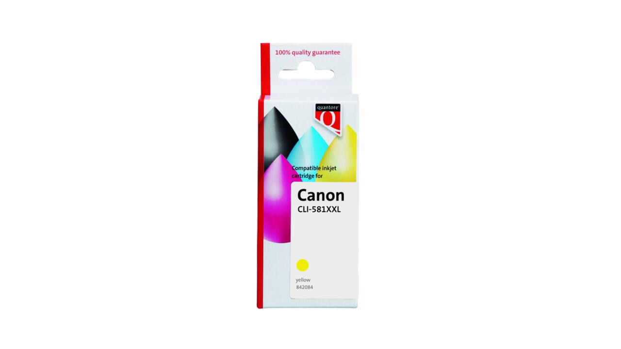 Inktcartridge Quantore alternatief tbv Canon CLI-581XXL geel