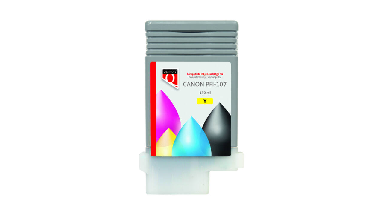 Inktcartridge Quantore alternatief tbv Canon PFI-107 geel