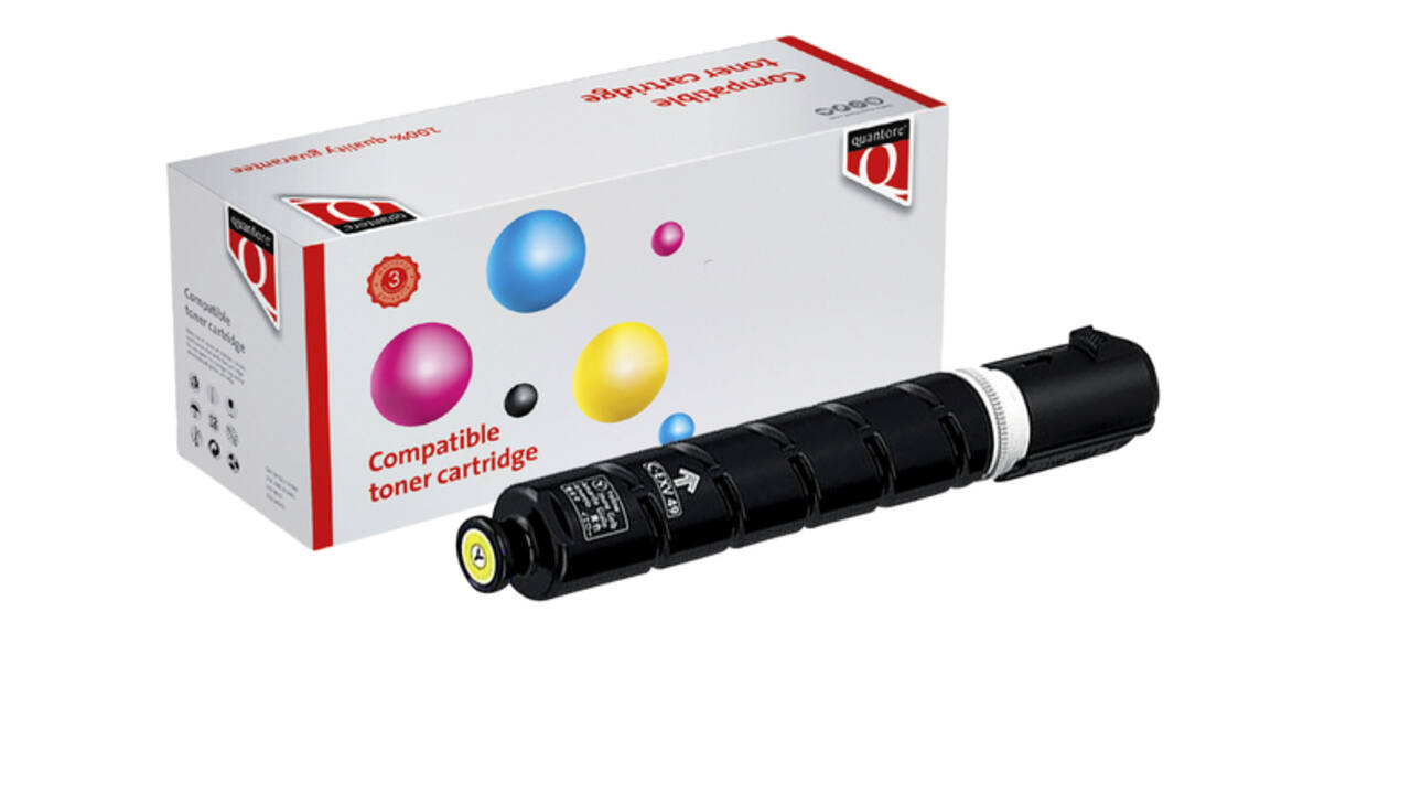 Tonercartridge Quantore alternatief tbv Canon C-EXV 49 geel