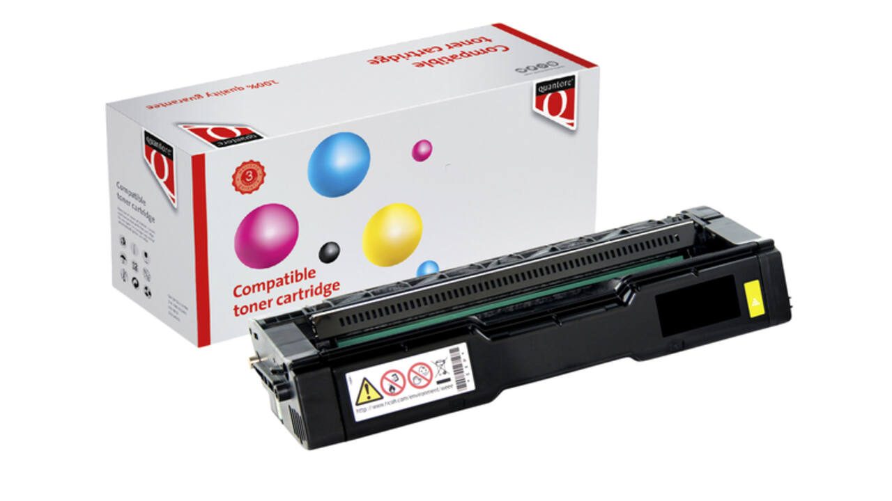 Toner Quantore alternatief tbv Ricoh 407546 geel