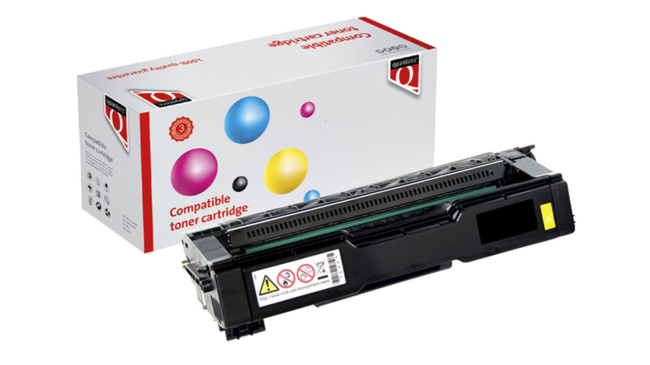 Toner Quantore alternatief tbv Ricoh 407719 geel