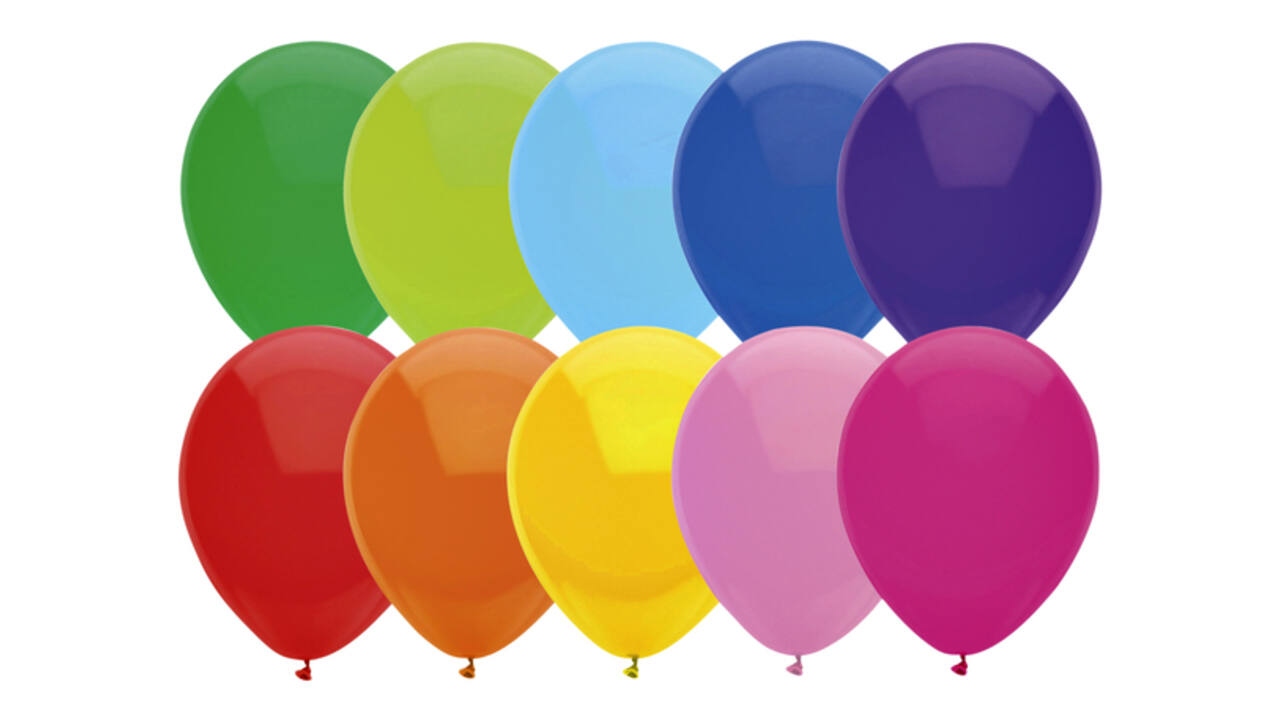 Ballon Haza uni 30cm 10 stuks assorti