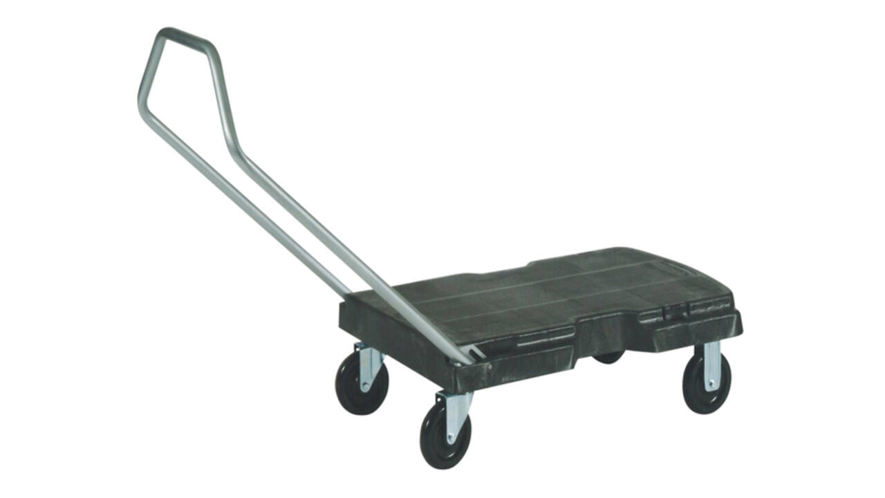 Transportkar Rubbermaid Triple Trolley inklapbaar 227kg zwart