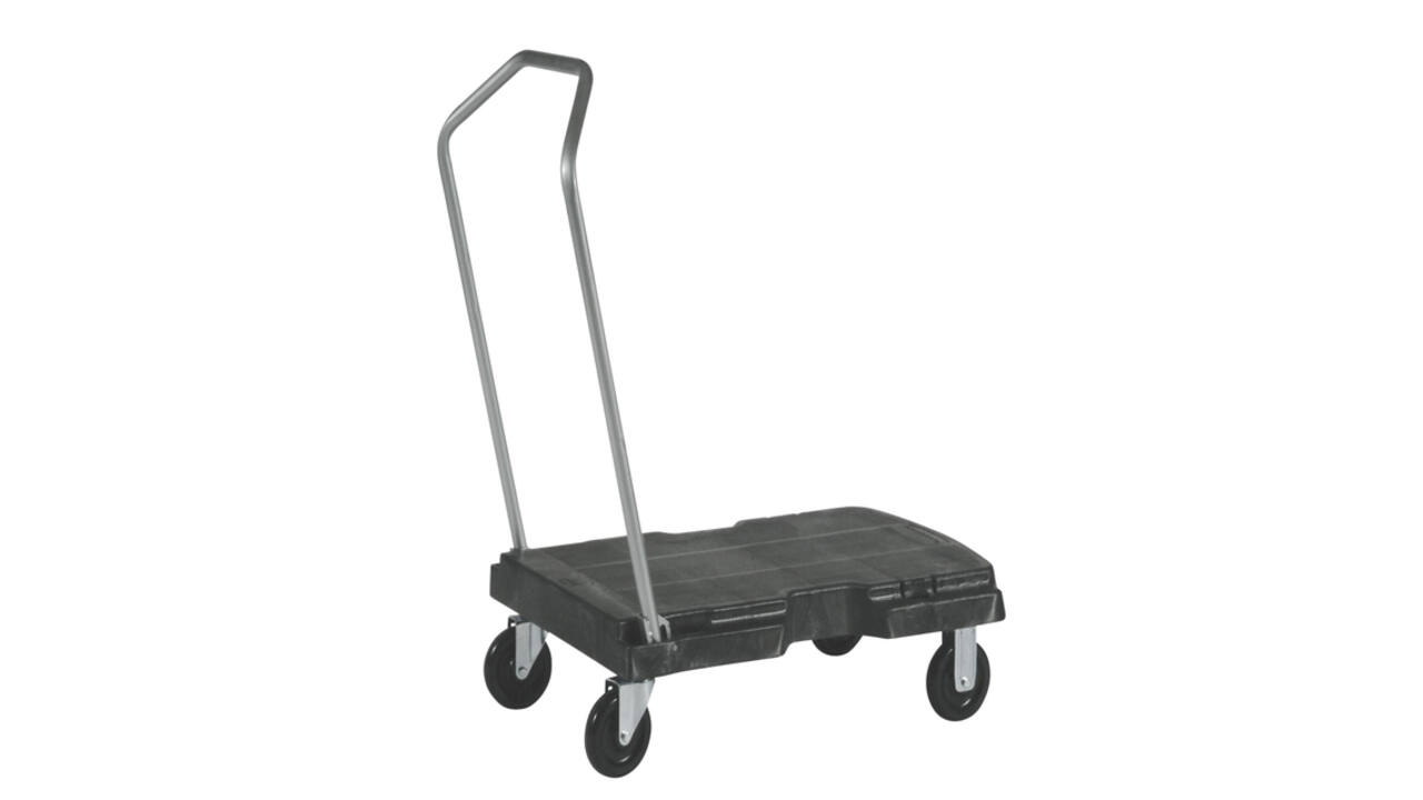 Transportkar Rubbermaid Triple Trolley inklapbaar 227kg zwart