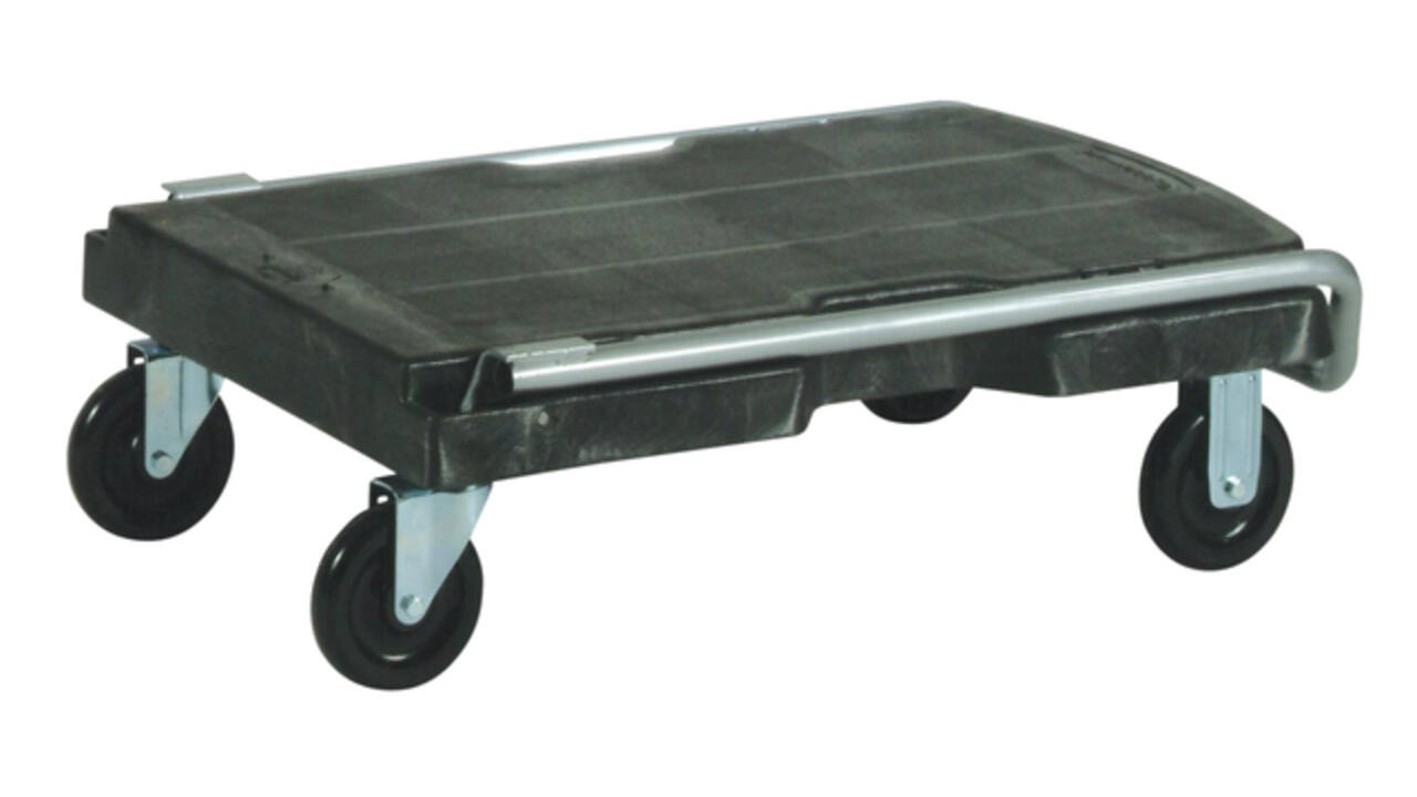 Transportkar Rubbermaid Triple Trolley inklapbaar 227kg zwart