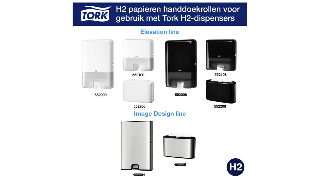Handdoek Tork H2 Xpress Premium multifold 2-laags 212x340mm 21x110 vel wit 100288