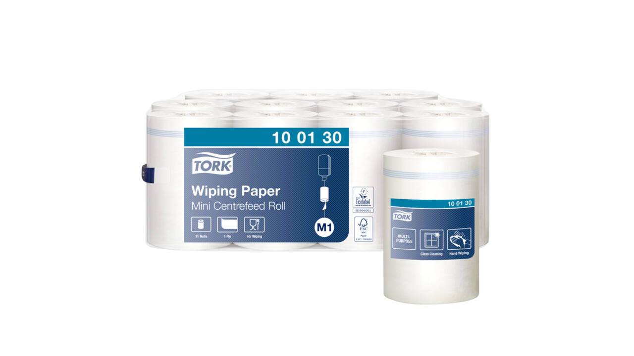 Poetspapier Tork M1 Advanced 1-laags 120m wit 100130