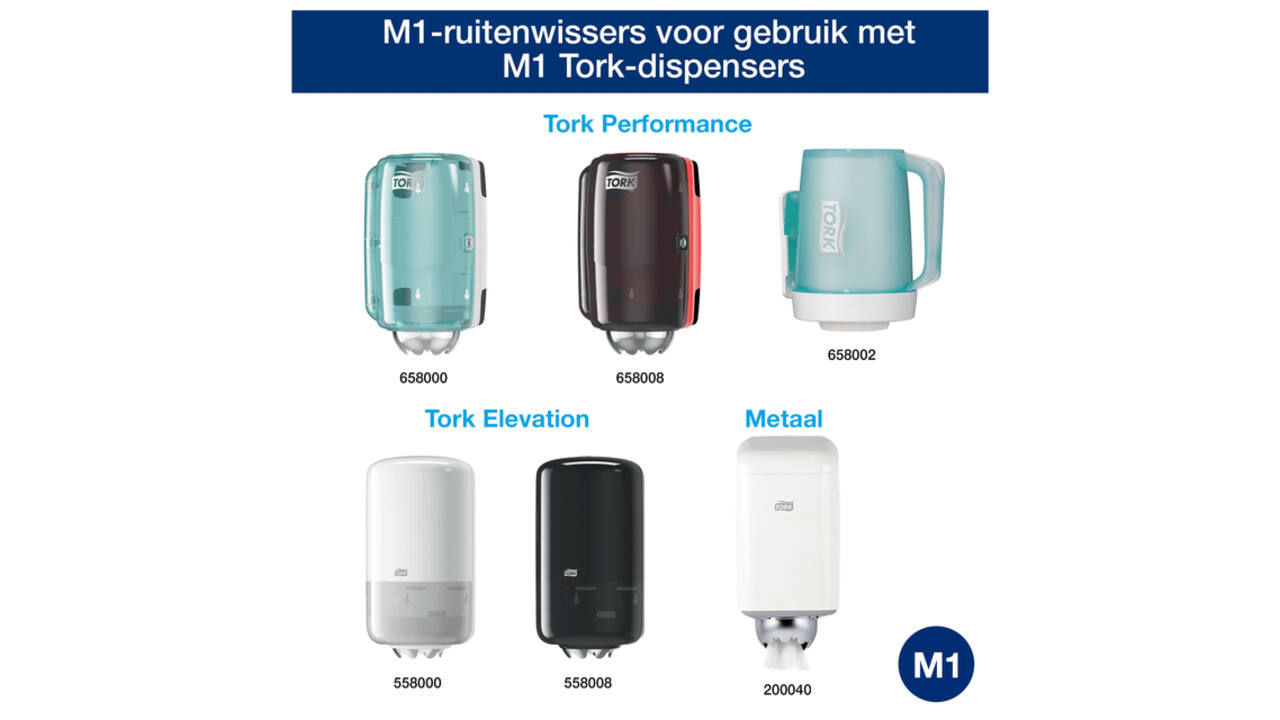 Poetspapier Tork M1 Advanced 1-laags 120m wit 100130