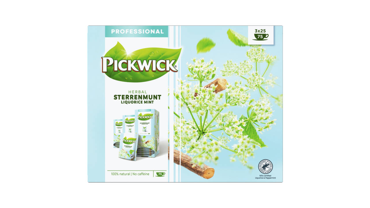 Thee Pickwick sterrenmunt 25x2gr met envelop
