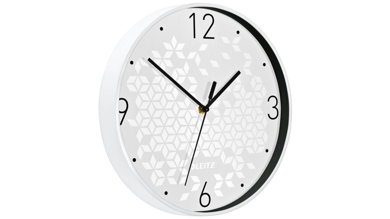 Wandklok Leitz WOW Ø29cm wit
