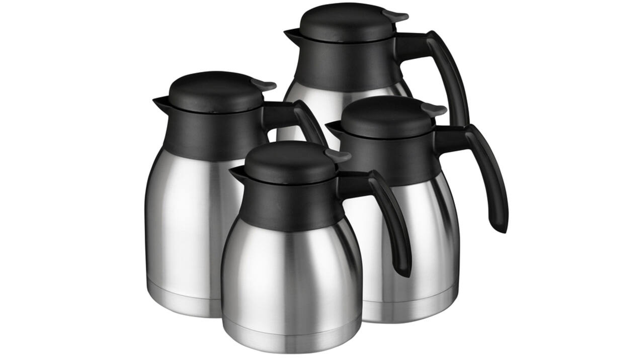 Thermoskan Bravilor dubbelwandig 1.5 liter RVS zwart