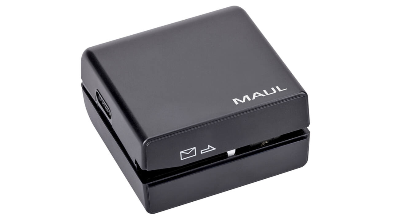 Briefopener MAUL Electrisch incl 4 batterijen 74x70x40mm blister