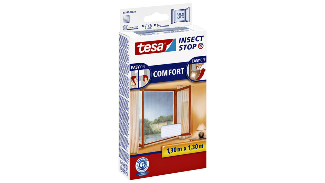Insectenhor tesa® Insect Stop COMFORT raam 1,3x1,3m wit
