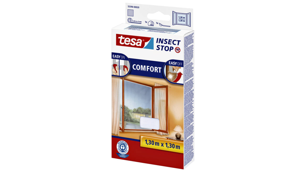 Insectenhor tesa® Insect Stop COMFORT raam 1,3x1,3m wit