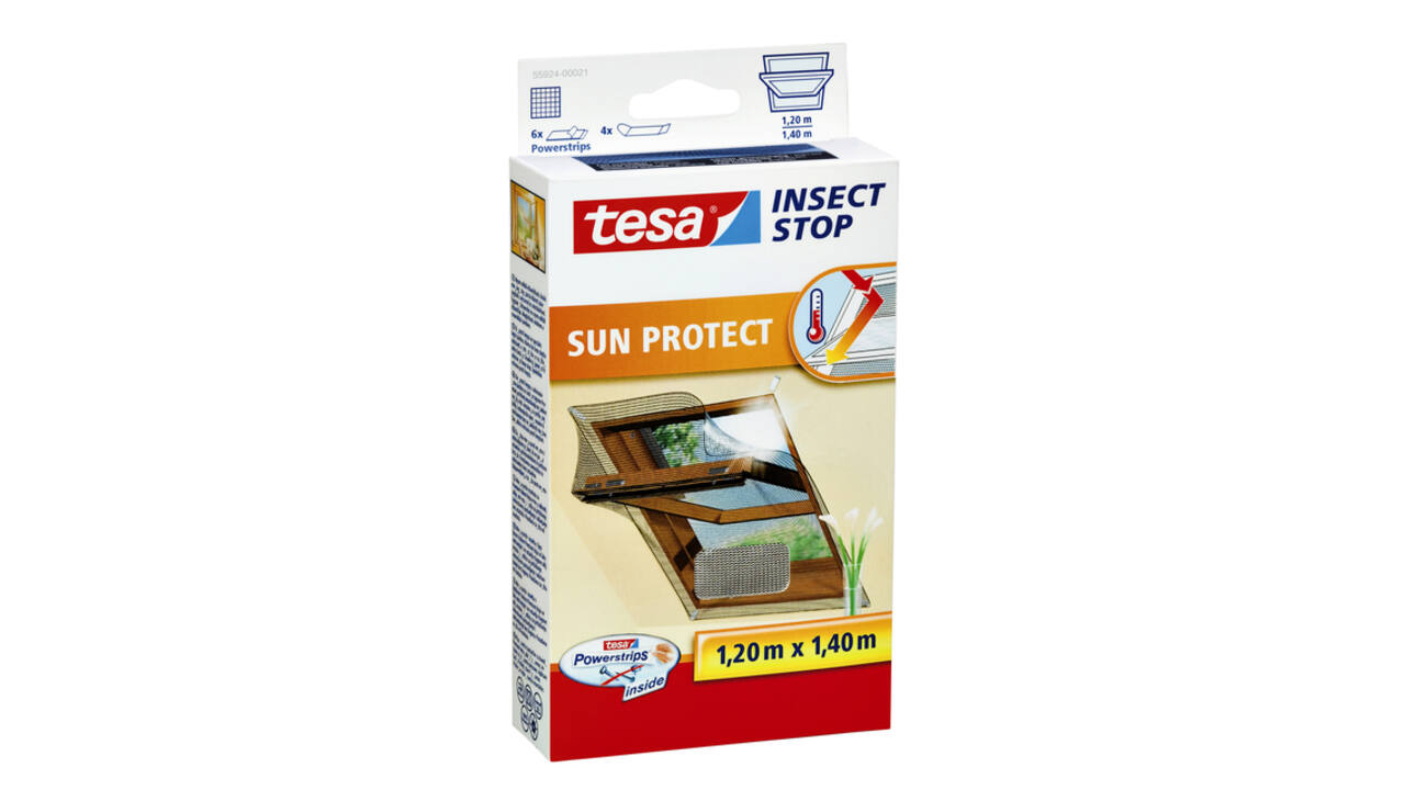 Insectenhor tesa® Insect Stop Klittenband voor dakramen 1,2x1,4m antraciet