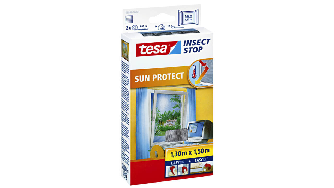 Insectenhor tesa® Insect Stop SUN PROTECT raam 1,3x1,5m antraciet