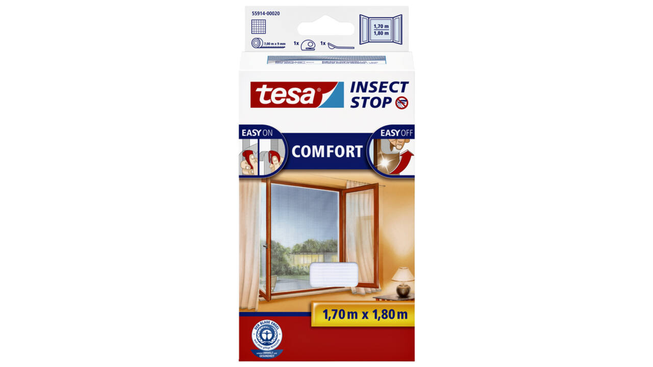 Insectenhor tesa® Insect Stop COMFORT raam 1,7x1,8m wit