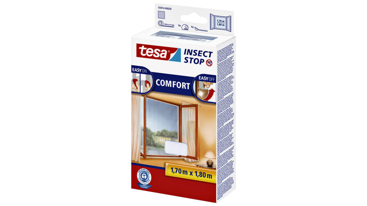 Insectenhor tesa® Insect Stop COMFORT raam 1,7x1,8m wit