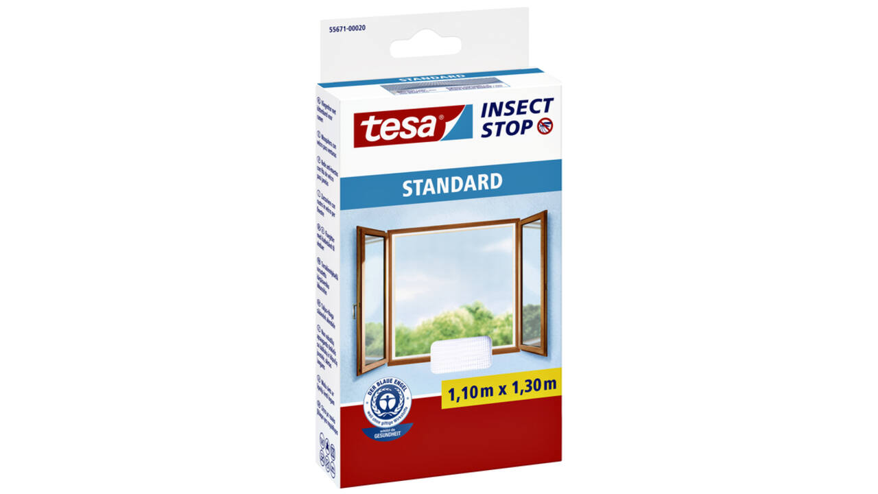 Insectenhor tesa® Insect Stop STANDARD raam 1,10x1,30m wit