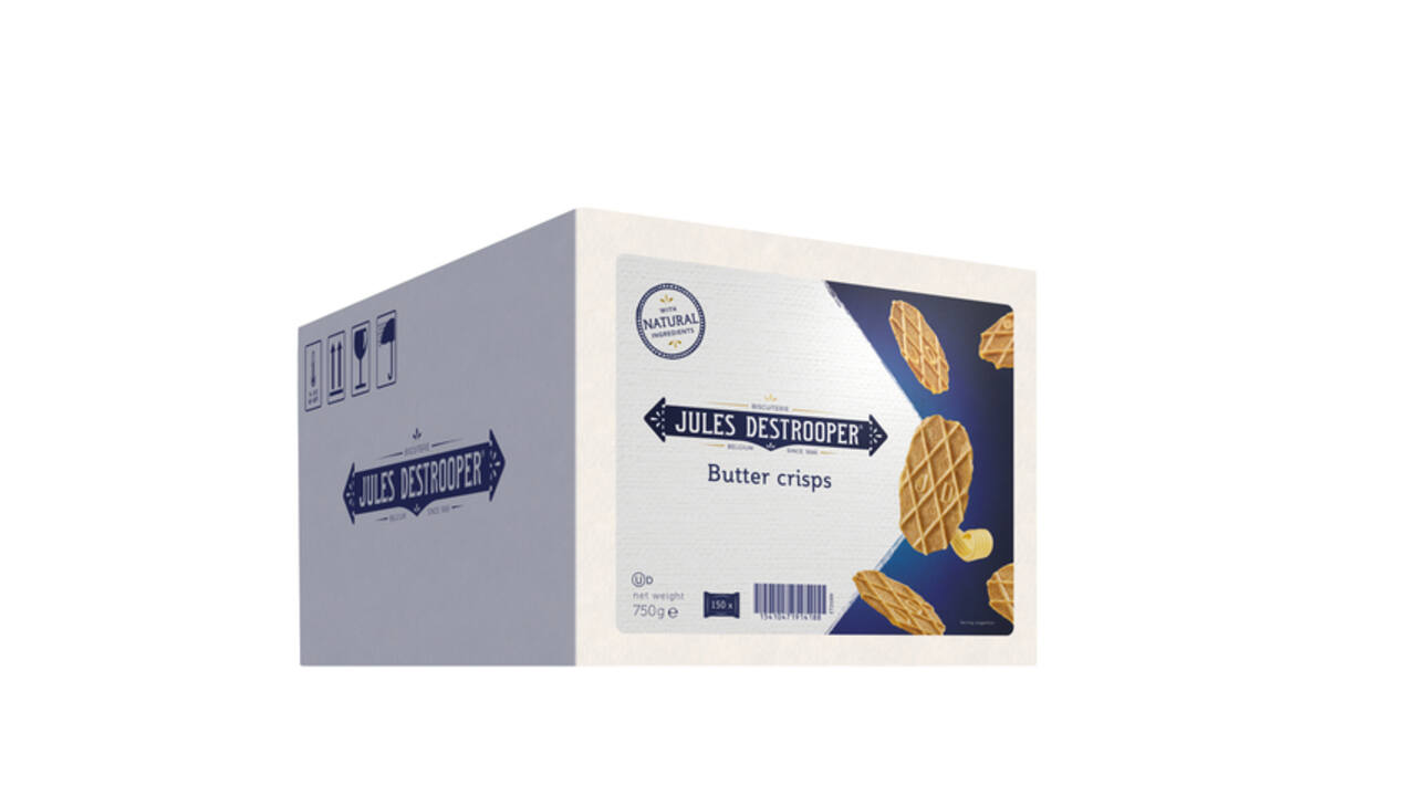 Koekjes Jules Destrooper natuurboterwafels doos 150 stuks