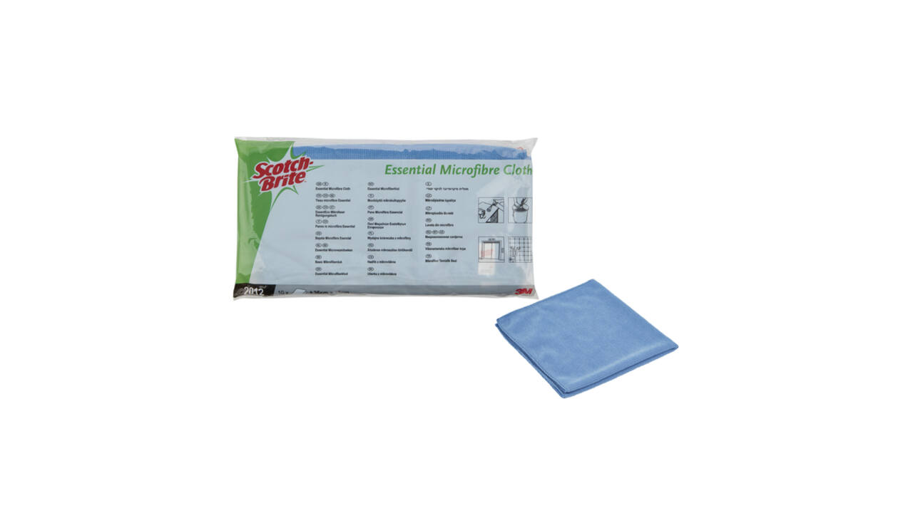Microvezeldoek Scotch-Brite Essential 360x360mm blauw 10 stuks