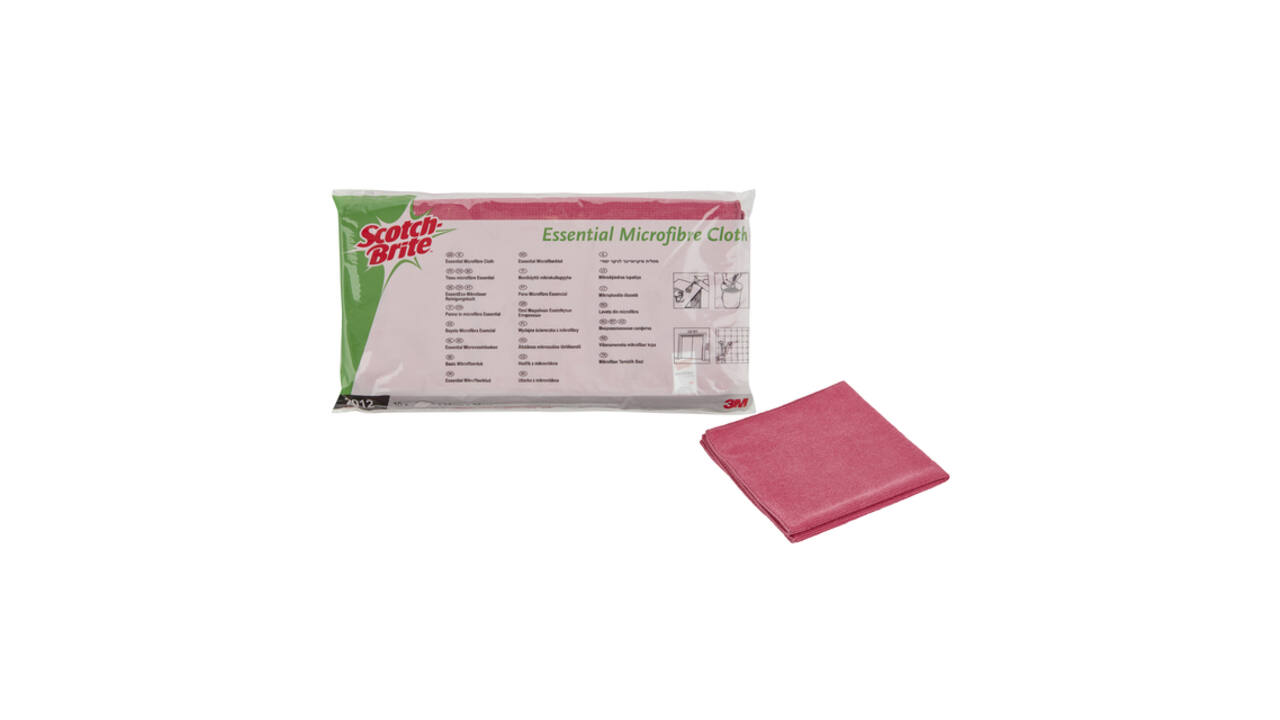 Microvezeldoek Scotch-Brite Essential 360x360mm rood 10 stuks