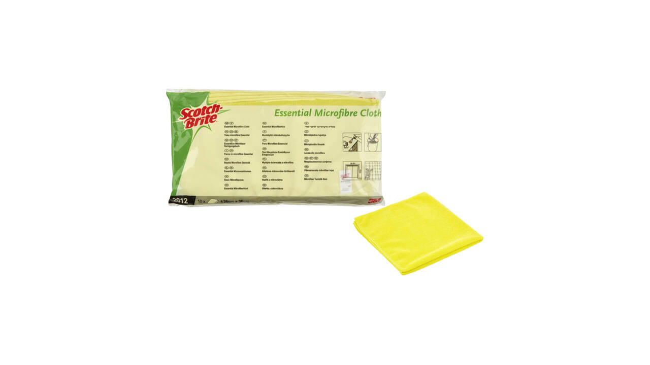 Microvezeldoek Scotch-Brite Essential 360x360mm geel 10 stuks