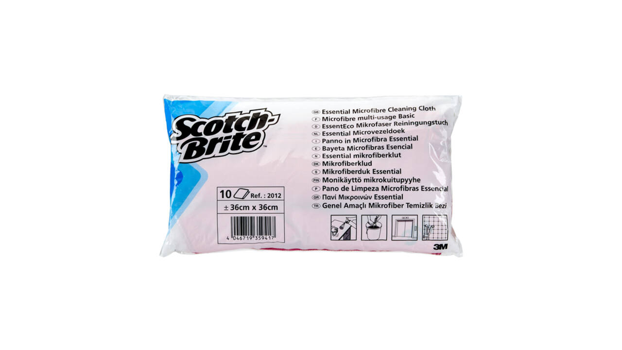 Microvezeldoek Scotch-Brite Essential 360x360mm groen 10 stuks