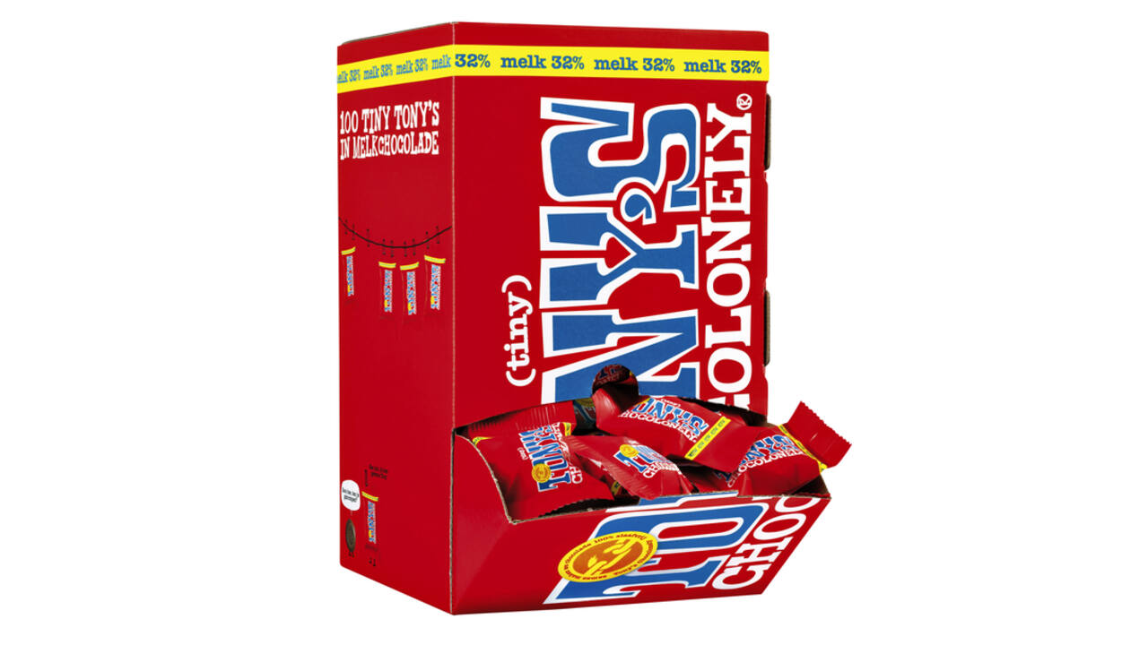 Chocolade Tony's Chocolonely tiny melk doos 100 st