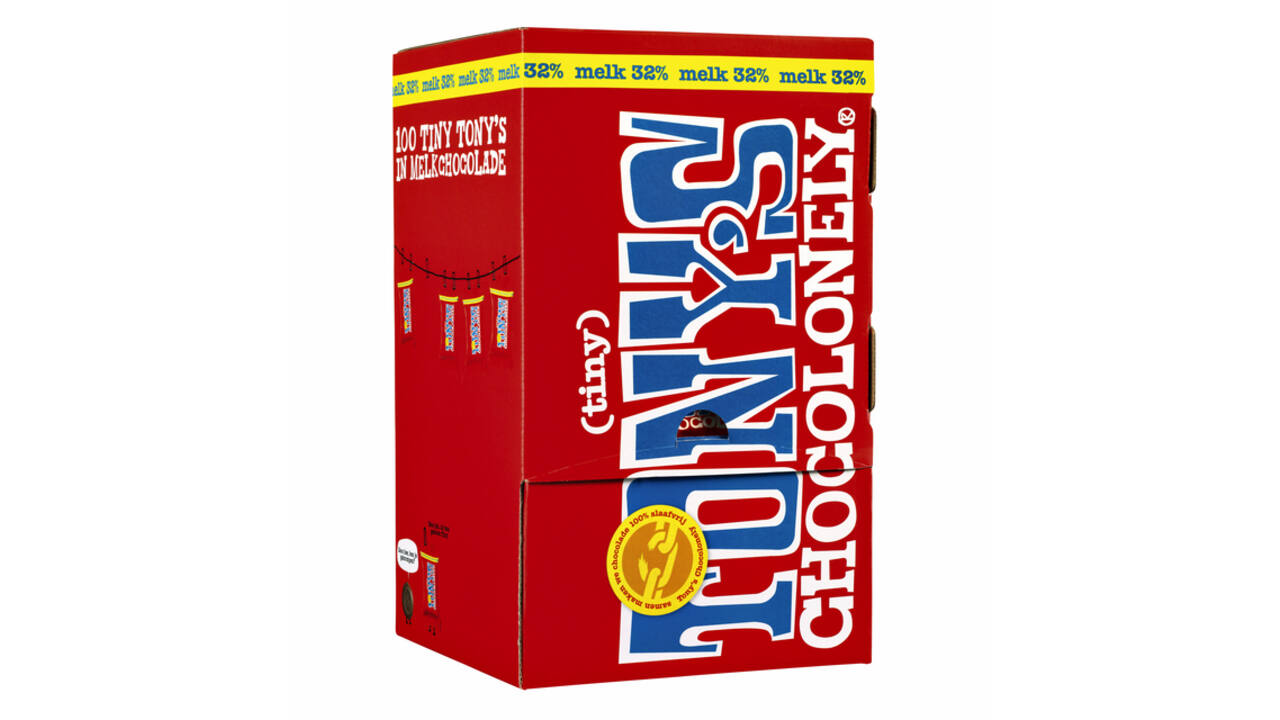 Chocolade Tony's Chocolonely tiny melk doos 100 st