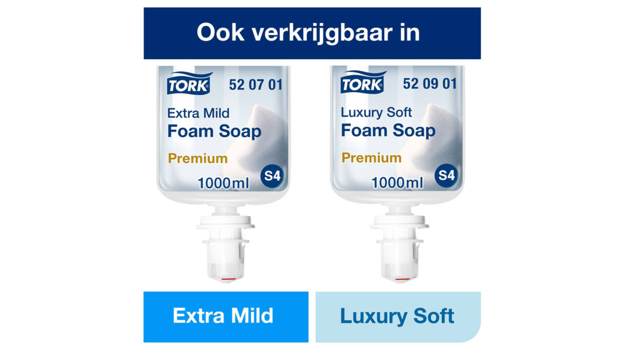 Handzeep Tork S4 Premium schuim 1000ml mild 520501
