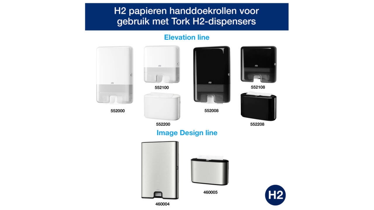 Handdoek Tork H2 Xpress Premium multifold 2-laags 212x255mm 21x150 vel wit 100289