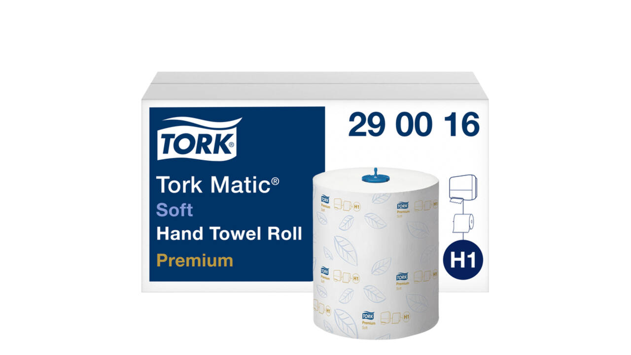 Handdoekrol Tork H1 Matic Premium 2-laags 100m wit 290016