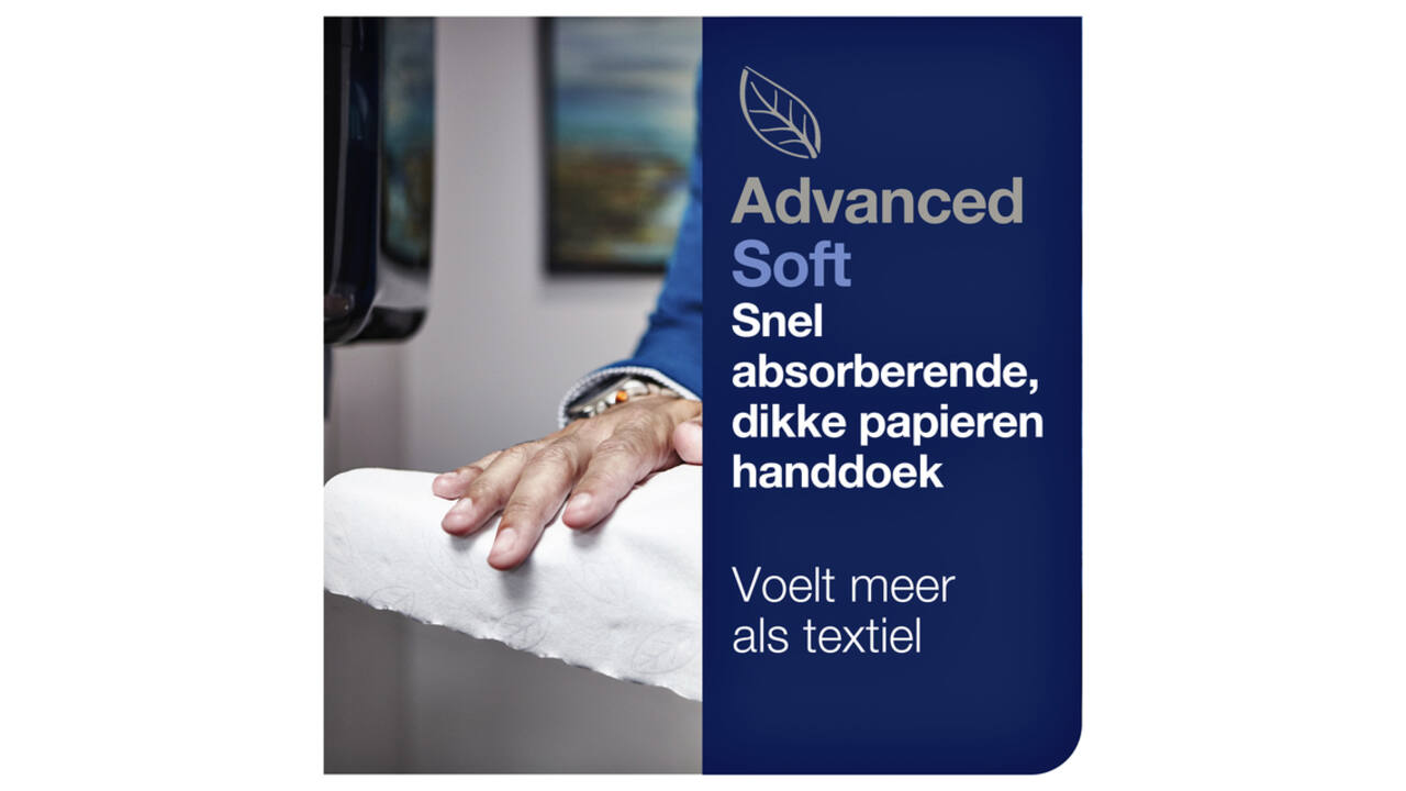 Handdoekrol Tork H1 Matic Advanced 2-laags 150m wit 290067