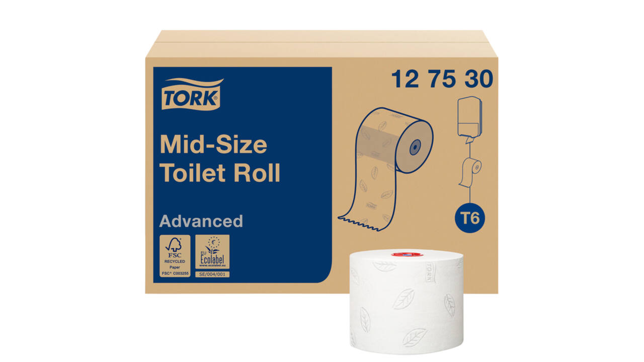 Toiletpapier Tork T6 Advanced systeemrol 2-laags 100m wit 127530