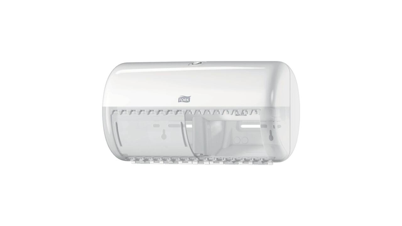 Toiletpapierdispenser Tork T4 Elevation duo wit 557000