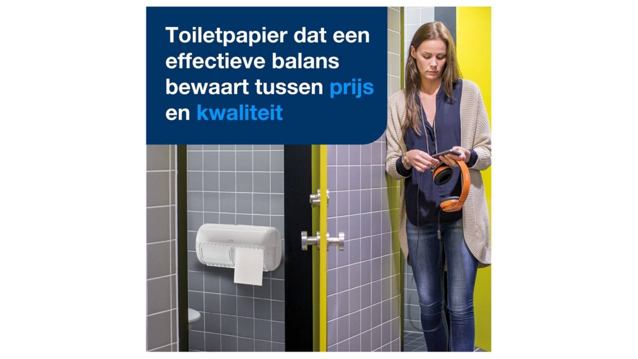 Toiletpapierdispenser Tork T4 Elevation duo wit 557000