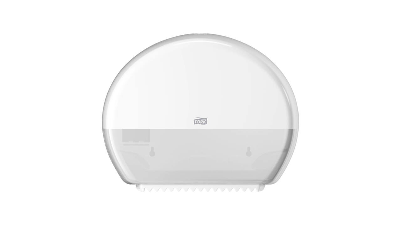 Toiletpapierdispenser Tork T2 Elevation jumbo klein wit 555000