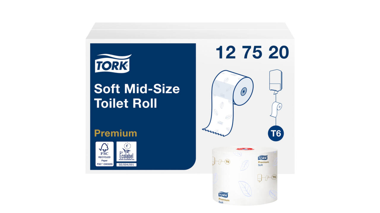 Toiletpapier Tork T6 Premium systeemrol 2-laags 90m wit 127520
