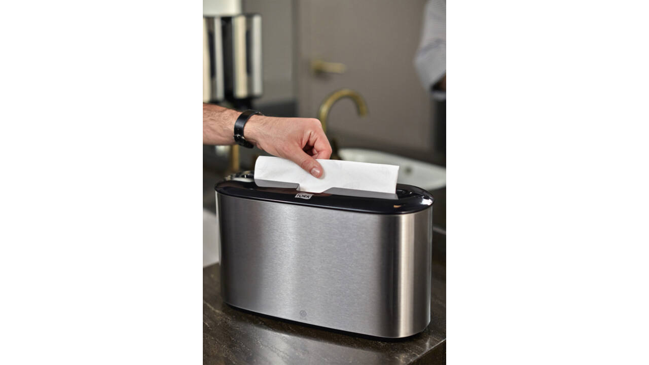 Handdoekdispenser Tork H2 Image Line Xpress countertop zilver 460005