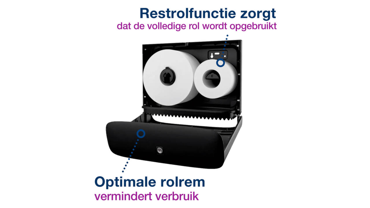 Toiletpapierdispenser Tork T2 Image Line jumbo klein zilver 460006
